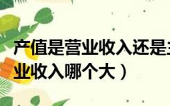 产值是营业收入还是主营业务收入（产值和营业收入哪个大）