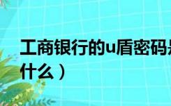 工商银行的u盾密码是什么（工行u盾密码是什么）