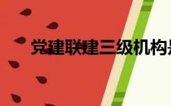 党建联建三级机构是什么（党建联建）