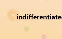 indifferentiated（indifferent）