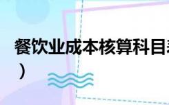 餐饮业成本核算科目表（餐饮业成本核算科目）