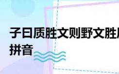 子曰质胜文则野文胜质则史文质彬彬然后君子拼音