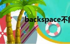 backspace不能删除选中文字