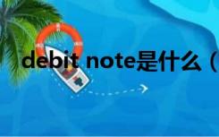 debit note是什么（Debit note的格式）