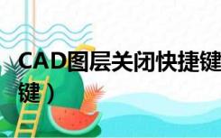 CAD图层关闭快捷键（cad关闭其他图层快捷键）