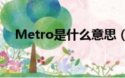 Metro是什么意思（metro是什么意思）