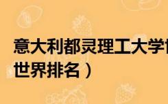 意大利都灵理工大学世界排名（都灵理工大学世界排名）