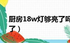 厨房18w灯够亮了吗（厨房24w是不是太亮了）