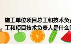 施工单位项目总工和技术负责人的区别（请问建筑工程中 总工和项目技术负责人是什么区别）