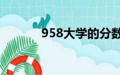 958大学的分数线（958大学）