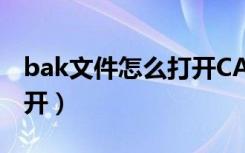 bak文件怎么打开CAD（cadbak文件怎么打开）