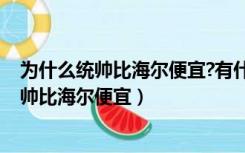 为什么统帅比海尔便宜?有什么特点没?想买个...（为什么统帅比海尔便宜）