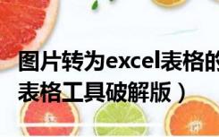 图片转为excel表格的免费软件（图片转excel表格工具破解版）