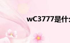 wC3777是什么东西（wc3）