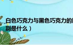 白色巧克力与黑色巧克力的区别（白巧克力和黑巧克力的区别是什么）