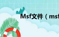 Msf文件（msf文件怎么打开）