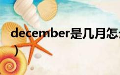 december是几月怎么读（december是几月）