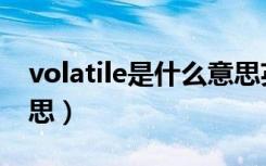 volatile是什么意思英语（volatile是什么意思）