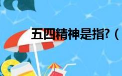 五四精神是指?（五四精神是什么）