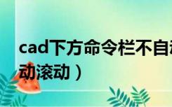 cad下方命令栏不自动滚动（cad命令栏不自动滚动）