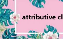 attributive clause（attrib）