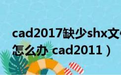 cad2017缺少shx文件怎么办（缺少shx文件怎么办 cad2011）