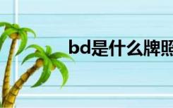 bd是什么牌照（bd是什么）