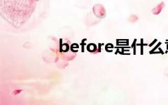 before是什么意思（before）