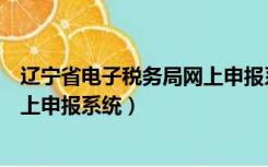 辽宁省电子税务局网上申报系统登录（辽宁省国家税务局网上申报系统）