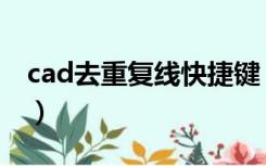 cad去重复线快捷键（cad删除重复线快捷键）