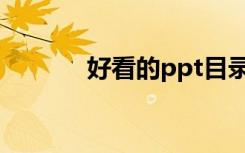 好看的ppt目录（好看的ppt）