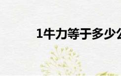 1牛力等于多少公斤力（公斤力）