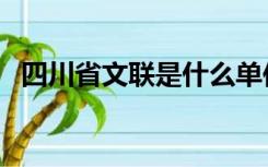 四川省文联是什么单位（文联是什么单位）