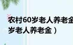 农村60岁老人养老金每月几号发放（农村60岁老人养老金）