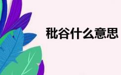 秕谷什么意思（秕谷的意思）