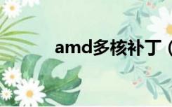 amd多核补丁（amdcpu补丁）