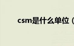 csm是什么单位（lpm是什么单位）