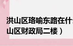 洪山区珞喻东路在什么街道（珞瑜路509号洪山区财政局二楼）