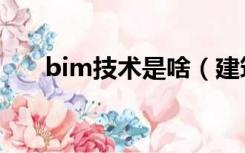 bim技术是啥（建筑bim技术是什么）