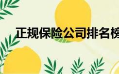 正规保险公司排名榜（保险公司有哪些）