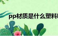 pp材质是什么塑料吗（PP材质是什么）