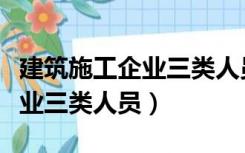 建筑施工企业三类人员管理系统（建筑施工企业三类人员）