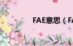 FAE意思（FAE什么意思）