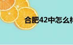 合肥42中怎么样?（合肥42中）