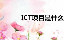 ICT项目是什么意思（ict项目）