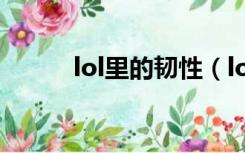 lol里的韧性（lol韧性有什么用）