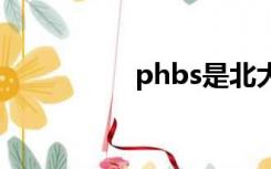 phbs是北大吗（PHB）