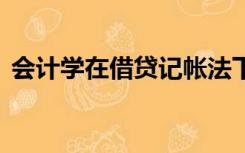 会计学在借贷记帐法下 什么是损益类帐户的