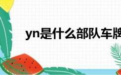 yn是什么部队车牌（yn是什么牌子）