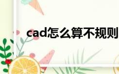 cad怎么算不规则图形平面图的面积